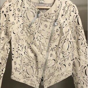 Haute Hippy laser cut leather jacket
